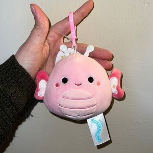 Squishmallows Maribel‎ Butterfly Clip On Plush Pink Stuffed Animal Toy Clip